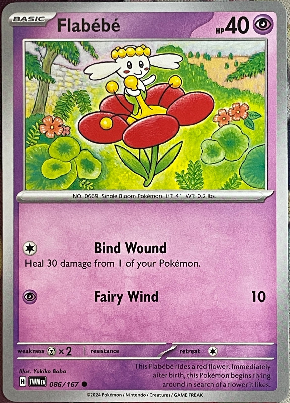 Flabebe - 086/167 - Twilight Masquerade Pokemon 2024