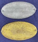 2 REPRO US NAVY MARK-V COMMERCIAL MORSE DEEP SEA DIVING HELMET 1941 NAME PLATES — photo 2