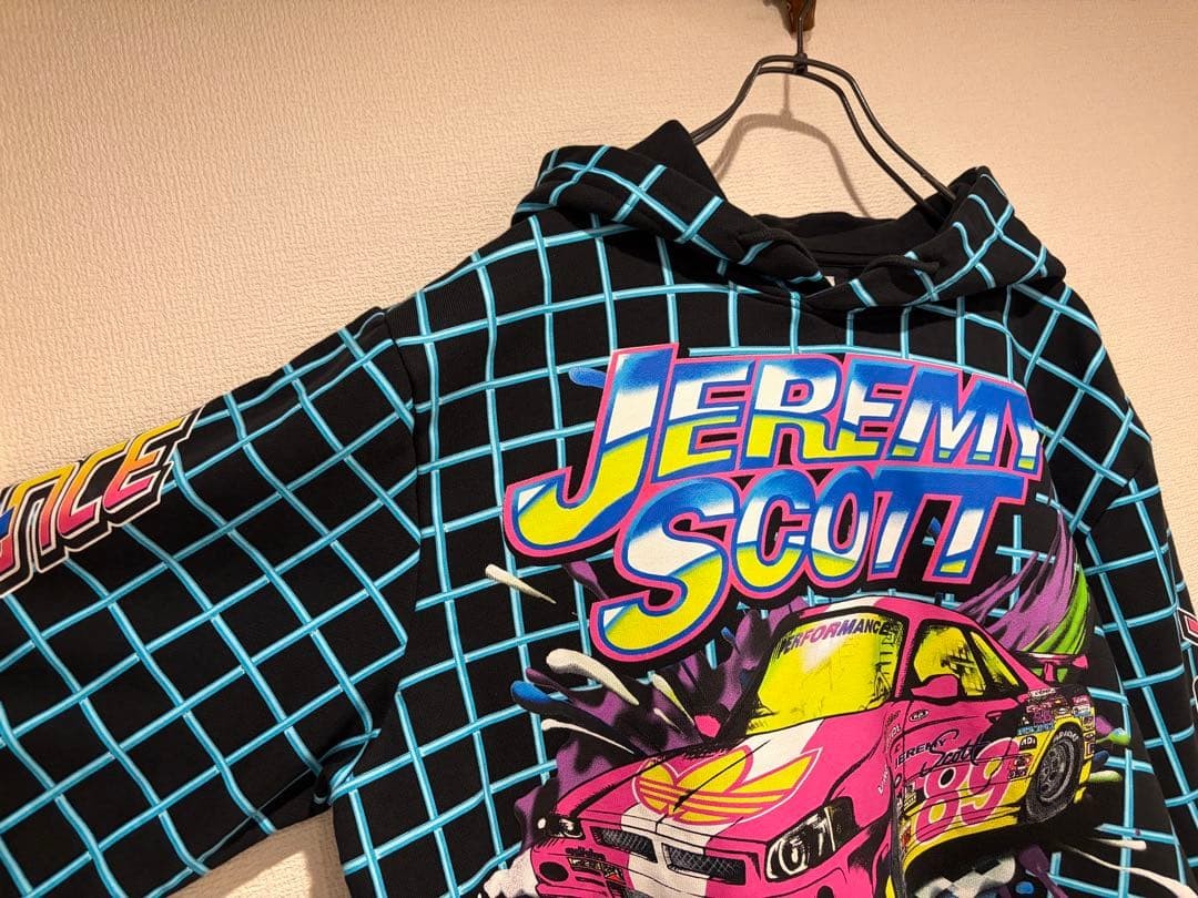 Adidas Jeremy Scott Racing Car Hoodie Pink Blue Sweat… - Gem