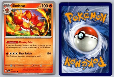 Simisoar Pokemon SIMISEAR 021/182 UNCOMMON PARADOX RIFT POKEMON NM/M | eBay