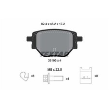 Satz Bremsbeläge Bremsklötze hinten für Citroen C4 X BD | 127245