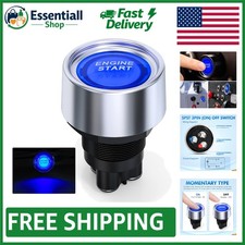 Blue Ignition Switch 12v Dc 50a - Easy Install Push Button Start For Vehicles