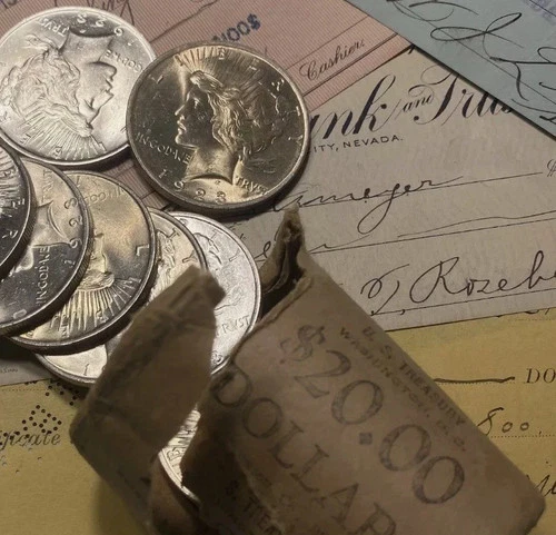 GEM BU Peace Dollars From OBW Roll Estate Sale Silver Hoard ~ UNC BU MS