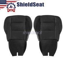 For 2005-2015 Nissan Titan Driver Passenger Bottom Leather Seat Cover Black