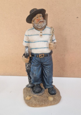 Rustikale Küstenfischer Figur 20 cm Maritim Strand Haus Deko Statue