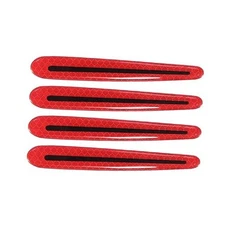 X AUTOHAUX 4 Pcs Car Side Door Handle Bowl Edge Cover Protection Reflective Red