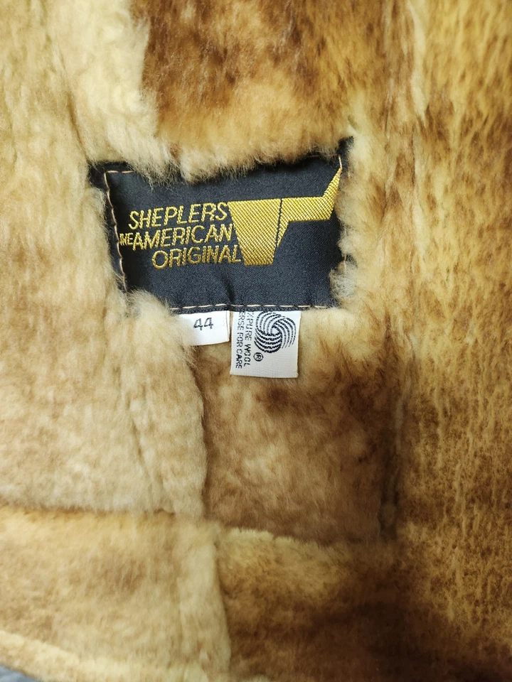 Abrigo de gamuza 100 % piel de oveja para hombre hecho a mano por Sheplers talla 44  Foto 2 de 4