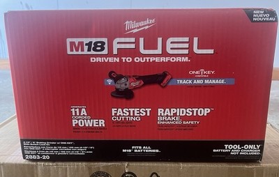 Milwaukee 2883-20 M18 Fuel Brushless Cordless Braking Grinder TOOL ONLY