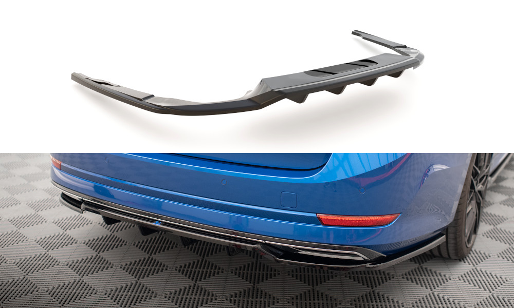 Extension de splitter arrière Maxton Skoda Octavia Mk4 Sportline avec dérive