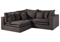 Ecksofa Modulsofa Eckcouch Couch Sofa L-Form Wohnlandschaft Grau Polstersofa