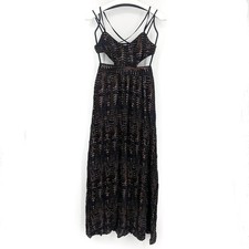 Urban Outfitters Ecote Hannah Cut Out Strappy Back Maxi Dress Back Womens Size 0