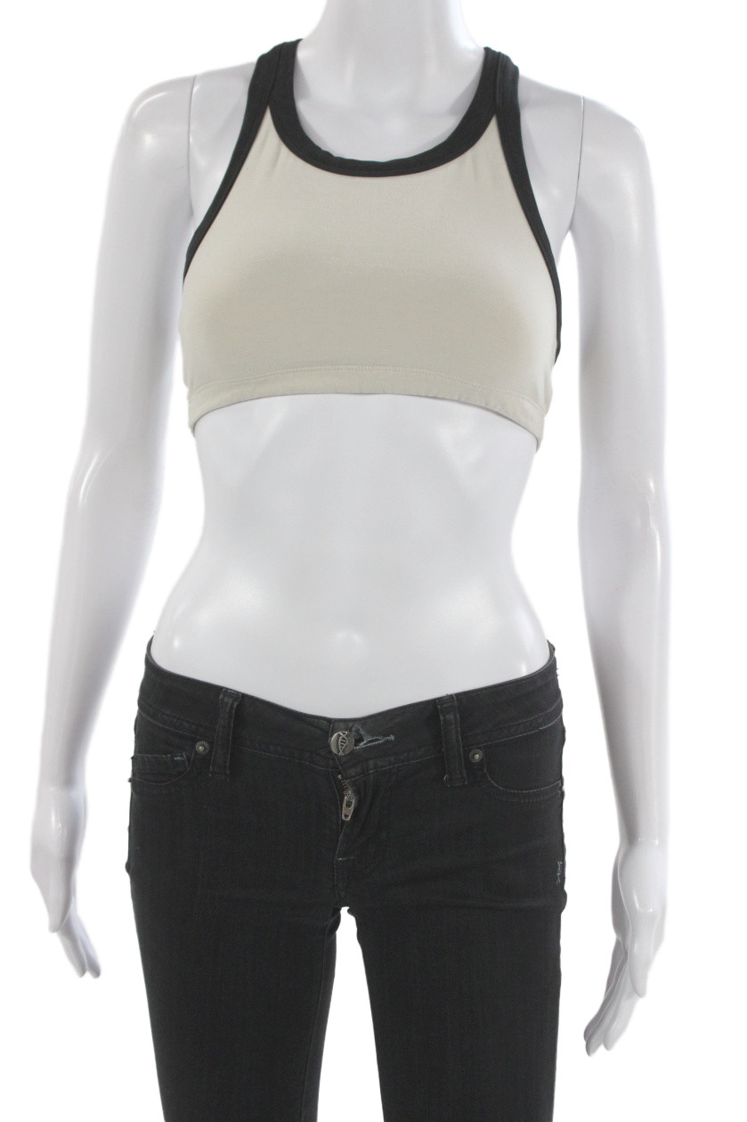 Vuori Women Beige Sports Bra Sleeveless Pullover Recycled Polyester Size XSFree Shipping in US $100+ Orders | $6.95 Orders Below