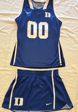 Nike  Women’s Duke Blue Devils Lacrosse Jersey & Skirt Set Blue White #00 Size M