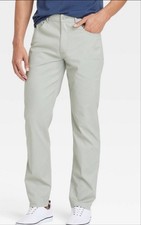    Men  s Comfort Wear Slim Fit 5-Pocket Pants   Goodfellow  Co  30 x 32 Green