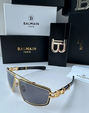Occhiali da sole Balmain Titan BPS-139-A oro nero grigio scuro 59 mm - autentici