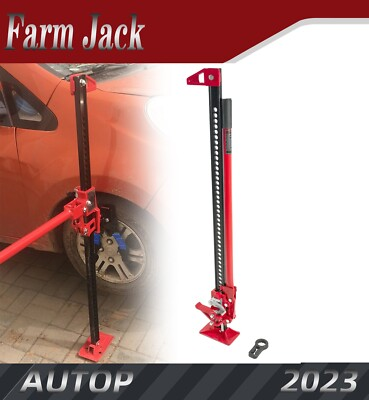#ad #ad 48quot; High Lift Ratcheting Off Road Utility Farm Jack 6000lbs 3Ton Capacity Red $61.58