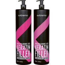 extremo Keratin Filler Haarpflege Set Spülung Shampoo Conditioner Haar Repair