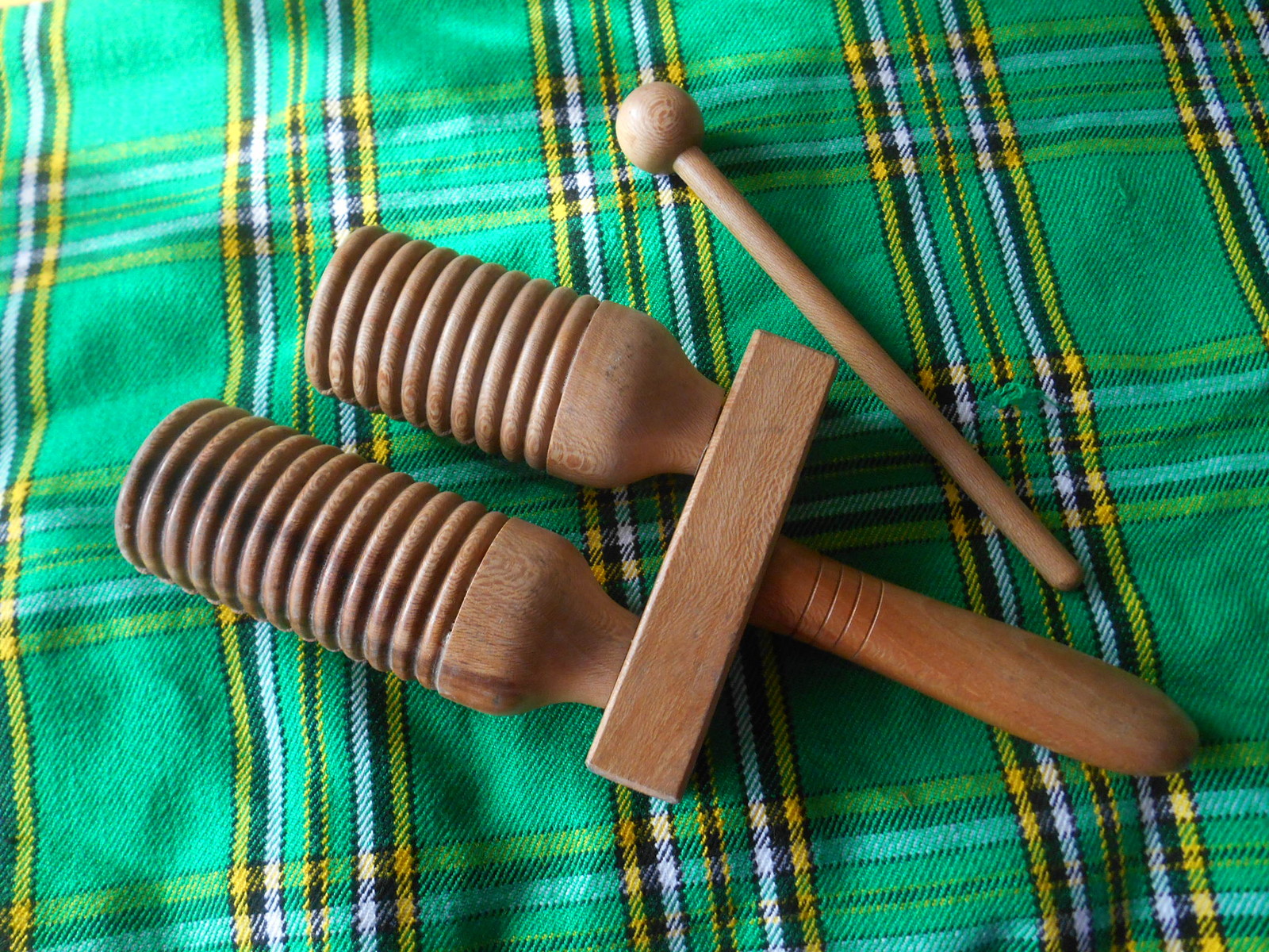 Percussion Instrument Agogo, Wooden Double Bell Tapered Handle eBay