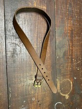 Vintage Gen Cow Leather GAP Belt Brown Gold Buckle Small 39  