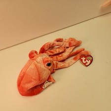 Ty Beanie Baby Wiggly 8 legged Pink Squid / Octopus New MWMT 8" 20cm