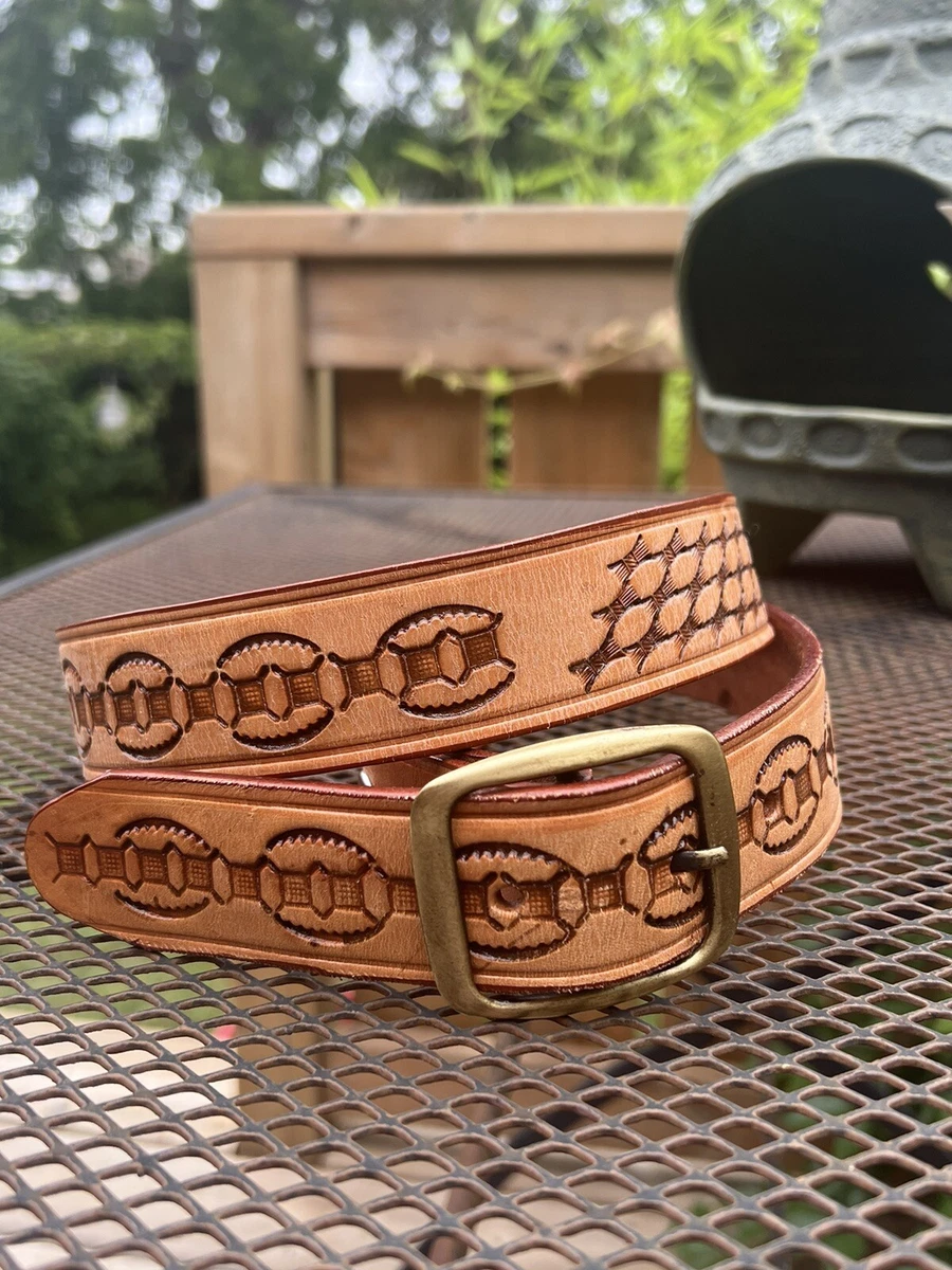 Hand tooled western belt cheap