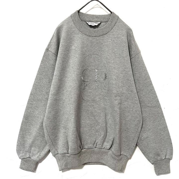 Dior グレー ロゴ スウェット Authentic Christian Dior Sports Vintage Mens Sweatshirt