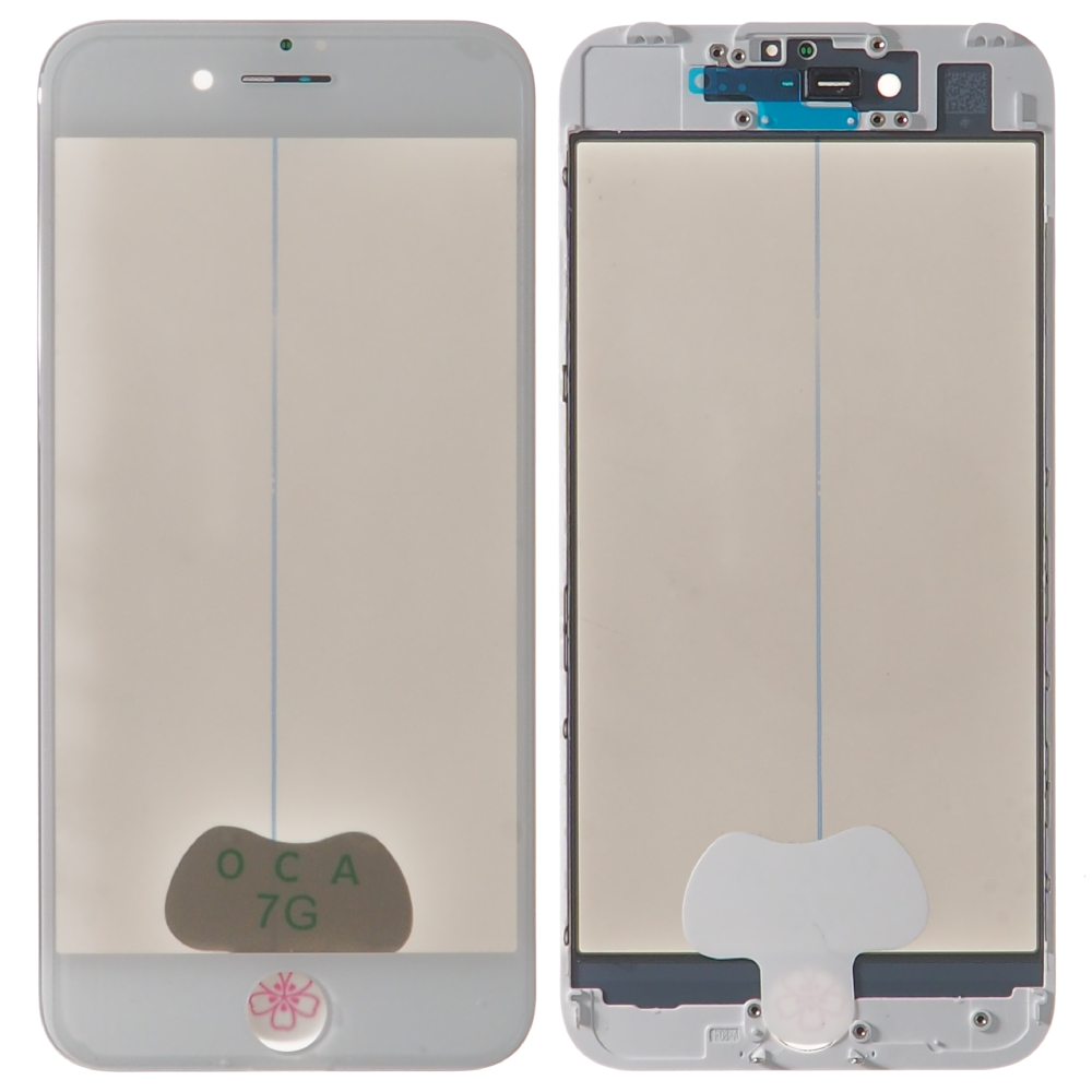 Kit De Réparation écran IPhone 7 Plus Noir - Verre, Cadre, Colle, Polariseur, Grille Haut-parleur