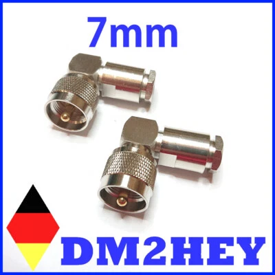 MARKENLOS Profi PL259 Winkeltecker 90° für 7mm Ecoflex Ultraflex Aircell Koax CB-Funk AFU