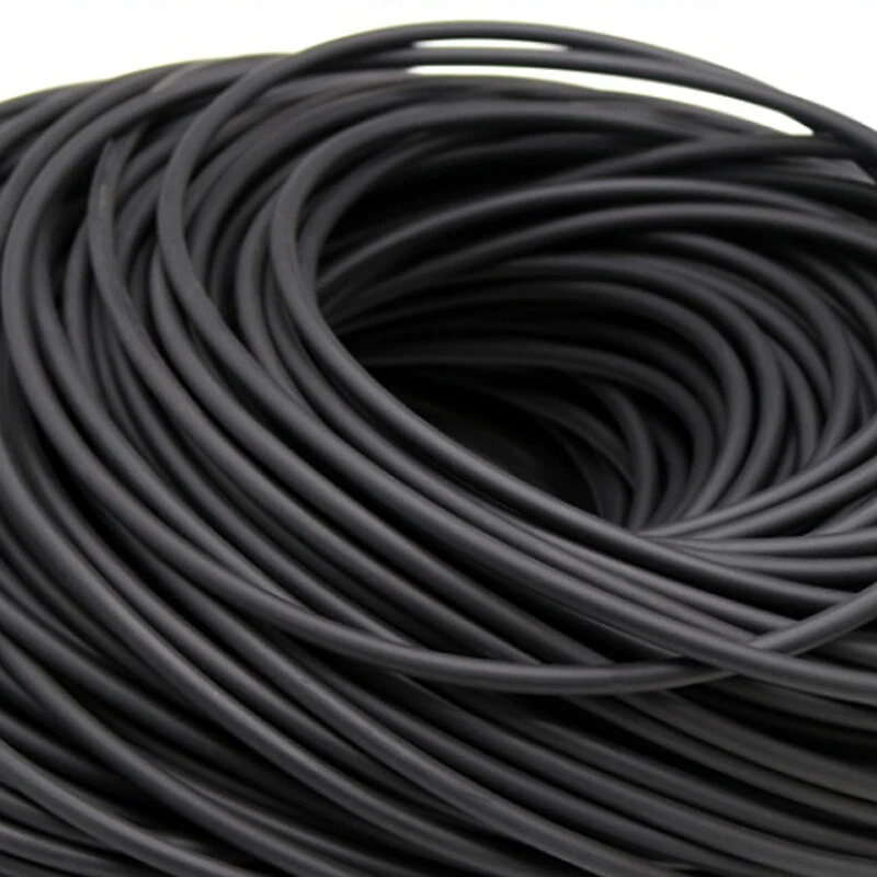 Black Diameter 2mm-15mm O Ring Solid Fluorine Rubber Cord Anti Oil Seal Gasket - Image 4 of 4