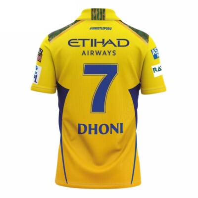 CHENNAI SUPER KINGS Match Trikot CSK DHONI 7 Kinder Fan Edition Shirt IPL 2024