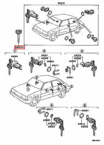 Genuine Celica ST162 ST161 AT160 Corolla CE80 AE86 AE82 AE80 Non Chip Blank Key - Picture 8 of 20
