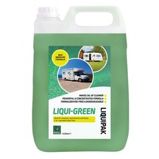 Caravan Toilet Chemical Top Bottom Cleaner, Green Fluid & Rinse Motorhome 5L 20L