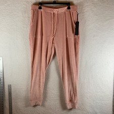 House of Harlow 1960 Nicole Richie Women's Pink Velour Jogger Pants Size XL