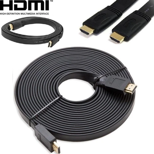 Premium HDMI M-M Cable 25FT 30FT 50FT Flat Golf Plated PS4 Xbox One 3D HDTV PC
