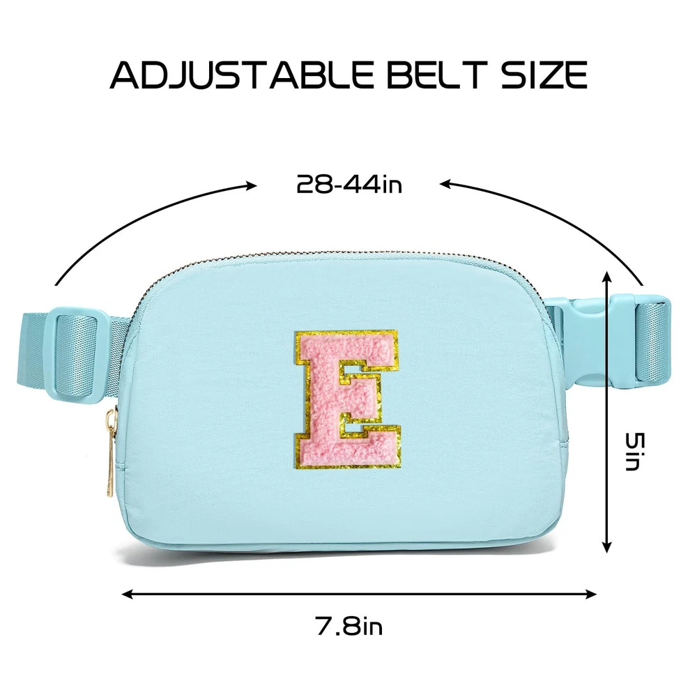 Belt Bag Fanny Pack Crossbody Bags with Initial Letter Patch Cute Stuff Birth...