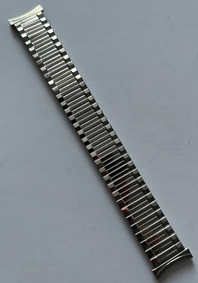 Lenox Watch Band Flex Stretch Silver Tone Stainless Steel Vintage NOS