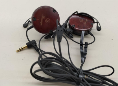 Audio Technica ATH-EW9 Ear Fit Clip-On Headphones Wooden Wood From