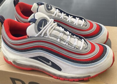 Size 9.5- Nike Air Max 97 Navy/Red/White Replacement Box | eBay