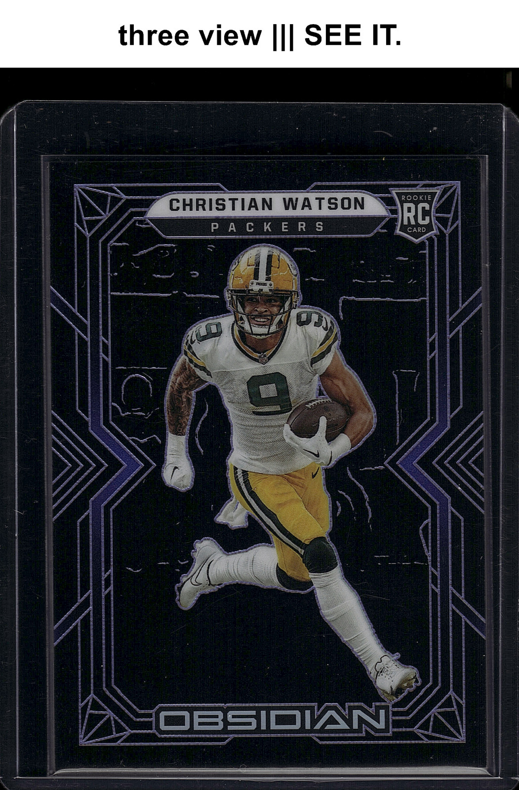 [🟣014/100] 🅁🄲 CHRISTIAN WATSON 2022 Panini Obsidian Electric Etch Purple RC