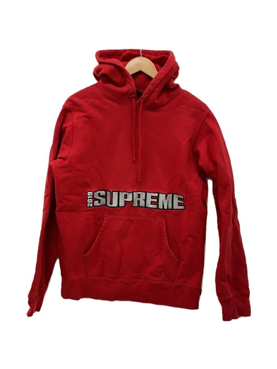Sweat à capuche Supreme S coton ROUGE occasion