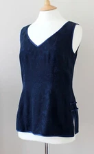 SHANGHAI TANG blue sleeveless top vest mandarin oriental UK10