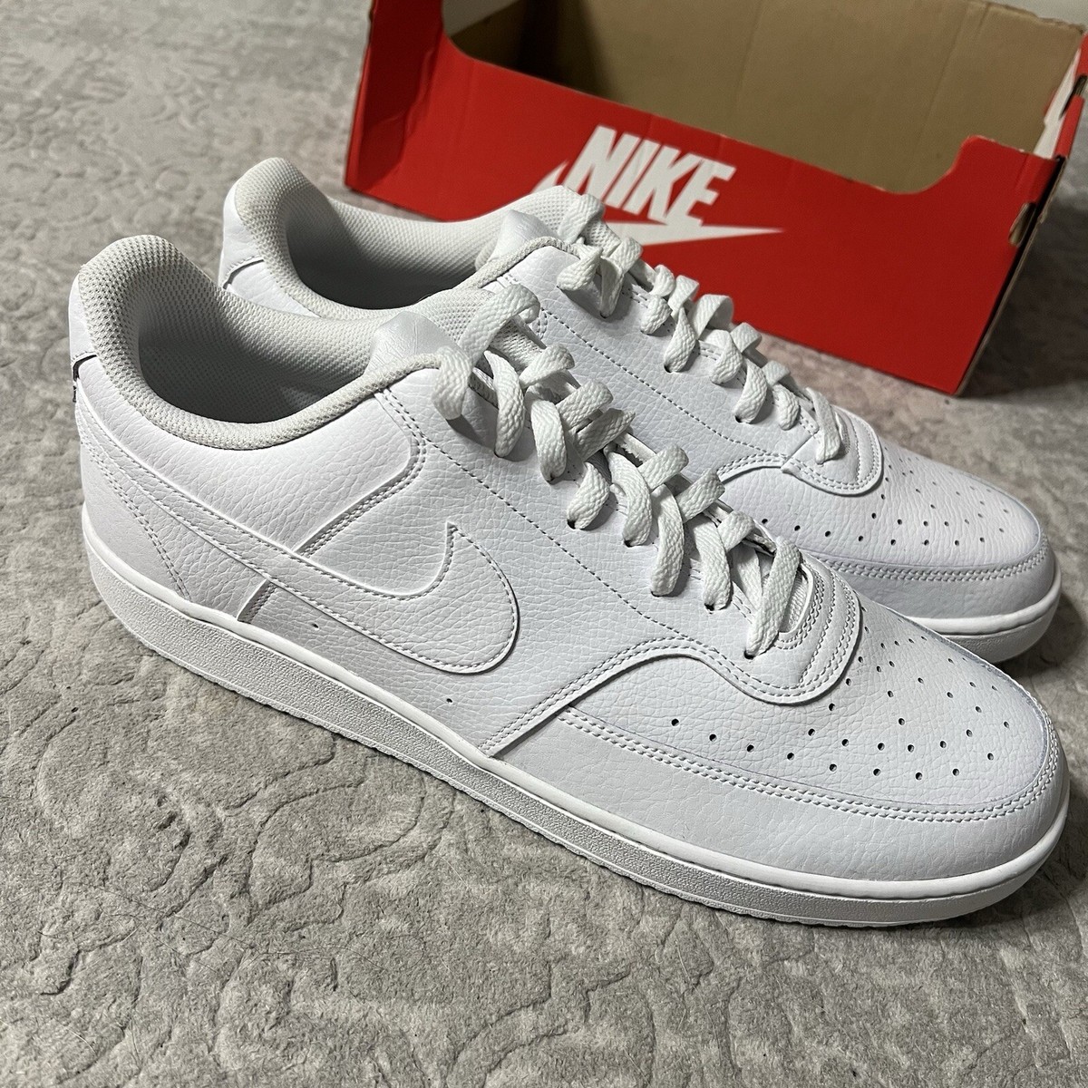Nike Men\'s White Court Vision Low Leather Size 13 New without box Amazon.com | Nike Court Vision Low Next Nature Mens Shoes  main image 2