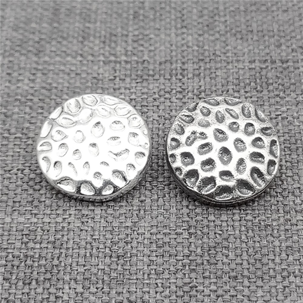 4pcs of 925 Sterling Silver Concave Button Clasps for Jewelry Making