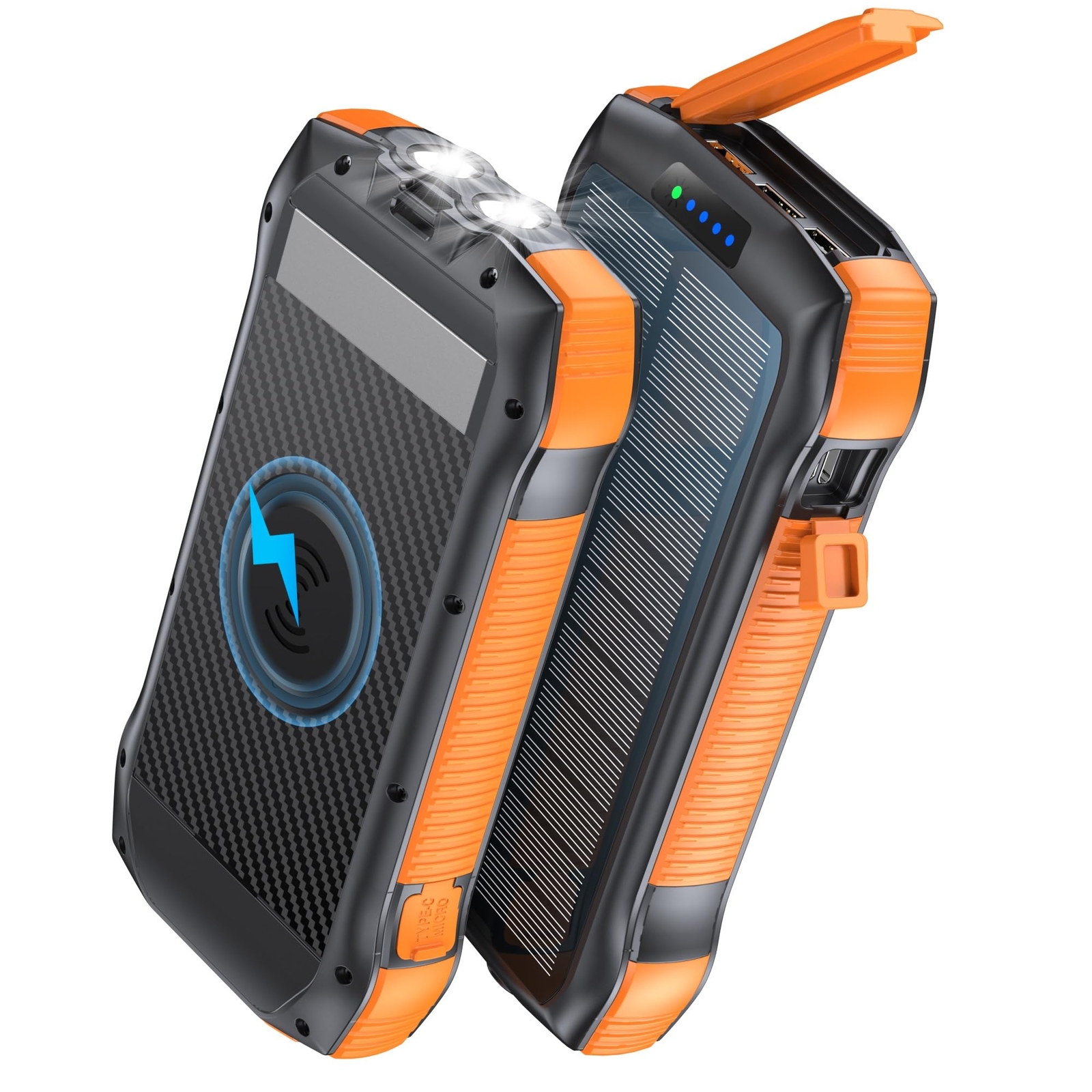 40,000mAh Solar Power Bank with 20W PD & QC3.0 Fast Charging