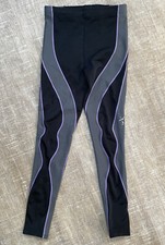 CW-X PerformX Tights Women's Compression Black/Grey/Lavender Stitch sz S