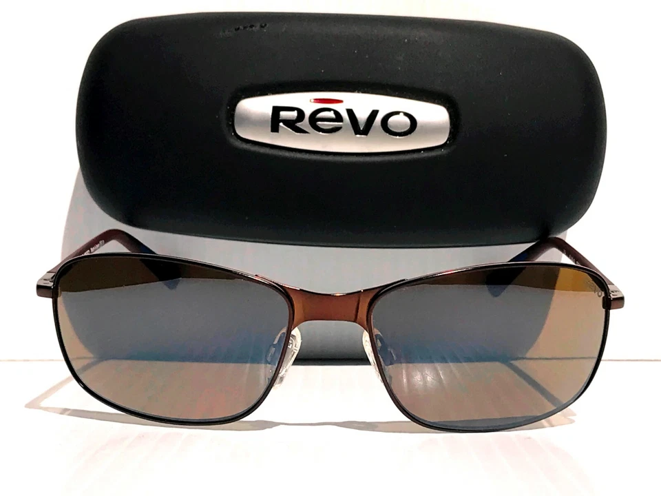 NUEVO SEÑUELO REVO marco de cobre con gafas de sol de golf Tierra marrón polarizadas 1084 02 BR Foto 2 de 4