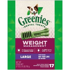 GREENIES Weight Management Large Dental Dog Treats 27 oz 17 Count Low Calorie