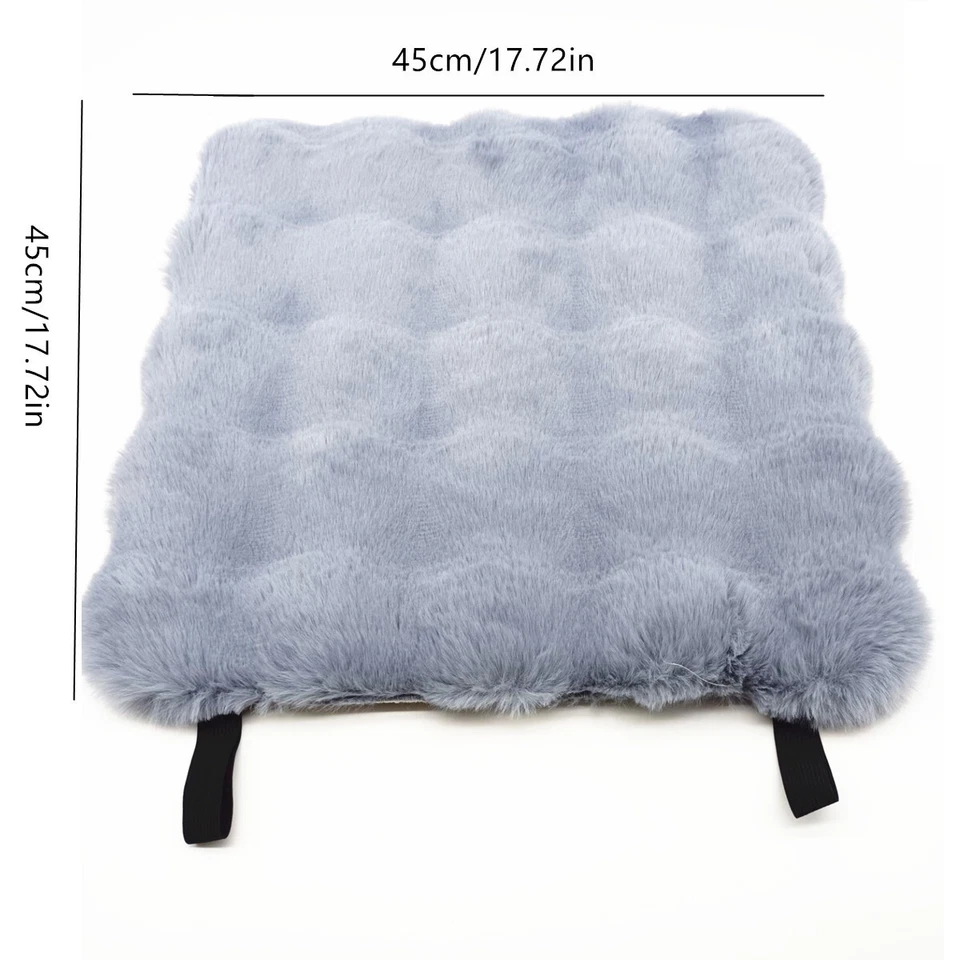 Capa protetora de assento de carro parte inferior inverno pelúcia almofada quente cadeira almofada para todos os carros - Imagem 2 de 4