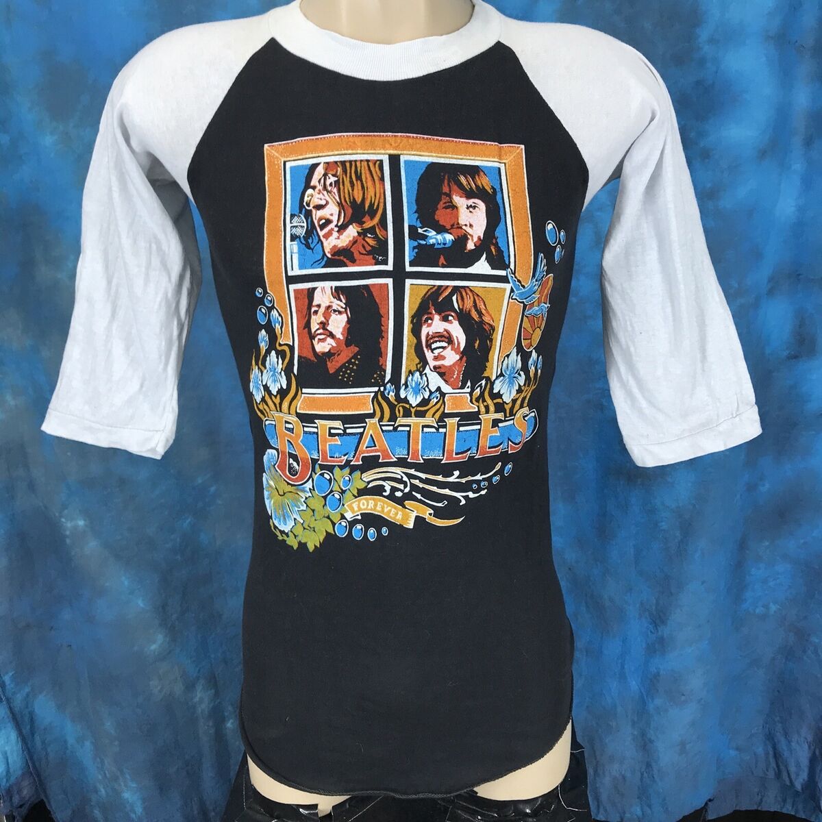 r*1様 激レア80s Beatles Forever World Tour 1 vintage 80s THE BEATLES FOREVER CONCERT JERSEY T-Shirt XXS
