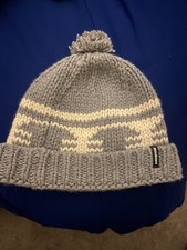 Patagonia Grey Beanie Hat Cold Weather Skiing